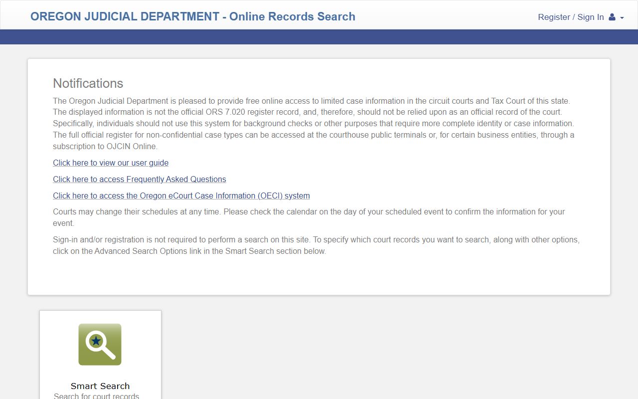 Harney County court records OJD free Circuit and Tax Record Search