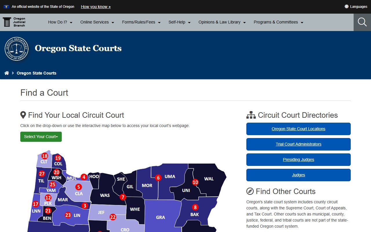 Harney County court records OJD find a court overview